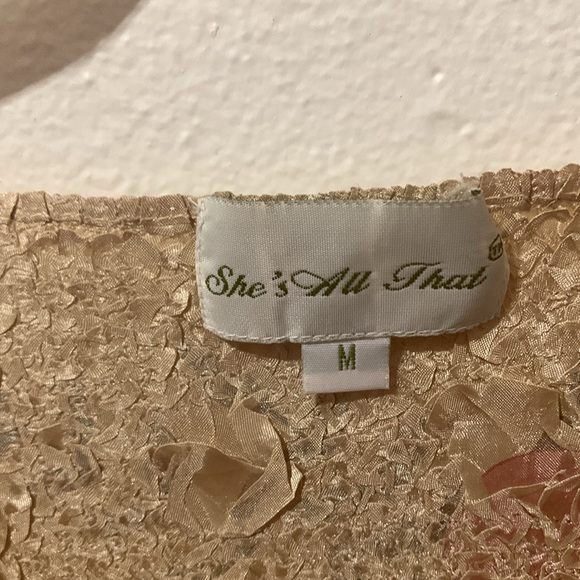 She’s All That Gold/Red Tank & Cover Top Size M Very Elegant Used - Picture 8 of 11